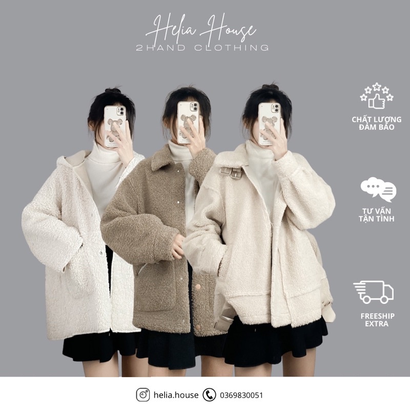 [ CHỌN MẪU ] Áo khoác phao béo, lông cừu 2hand si tuyển chọn hàn nhật - Helia House