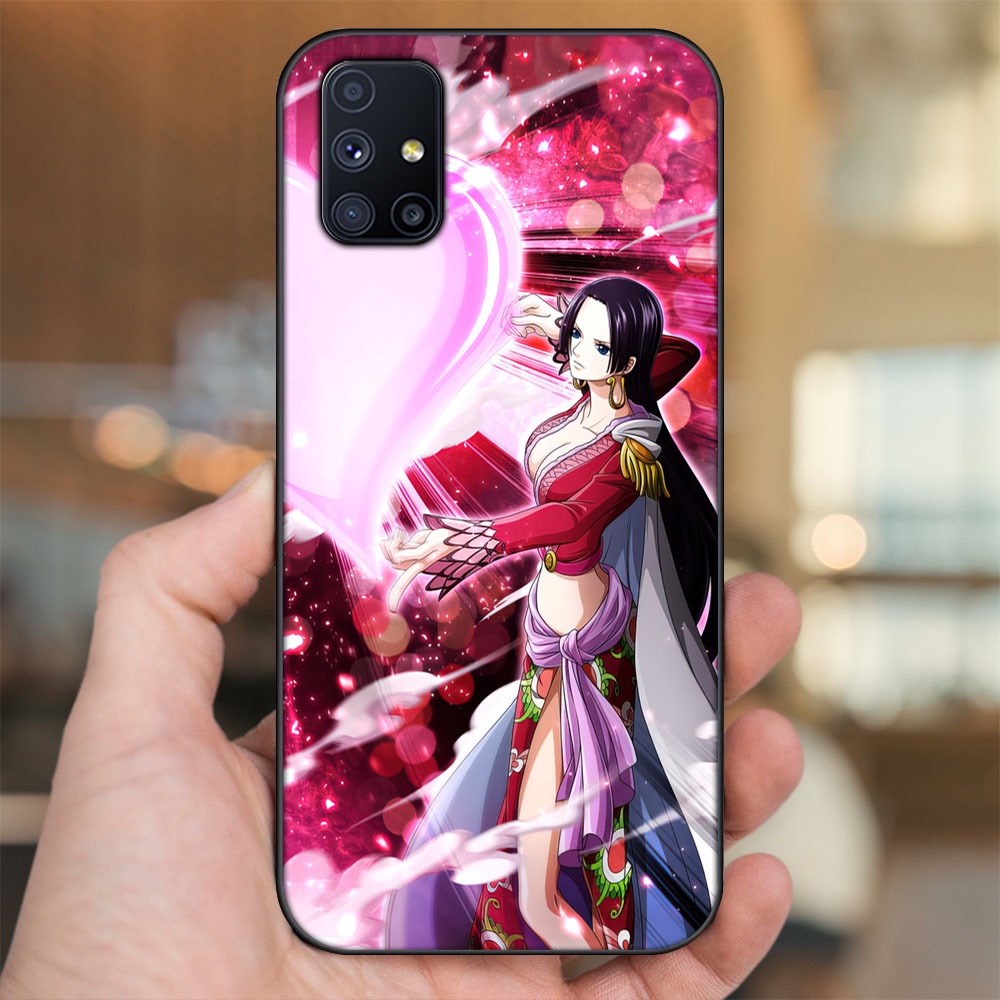 Ốp lưng Samsung M51 viền đen in hình Boa Hancock One Piece Đảo Hải Tặc