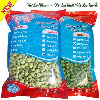 Combo 1kg: 450g Đậu Hà Lan Wasabi - 500g Đậu Hà Lan Sấy Muối (2 Túi) Rồng Con - Đồ ăn vặt