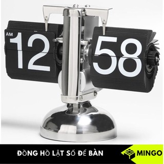 Đồng hồ lật số để bàn trang trí phong cách cổ điển Flip Clock [Ảnh thật]