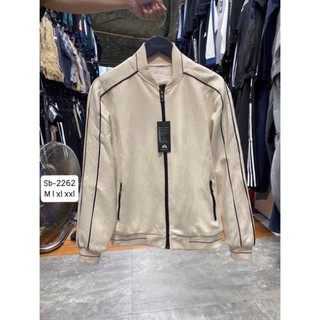 Áo khoác nam da lộn Bomber, Áo khoác da lộn cao cấp 2 lớp lót gió