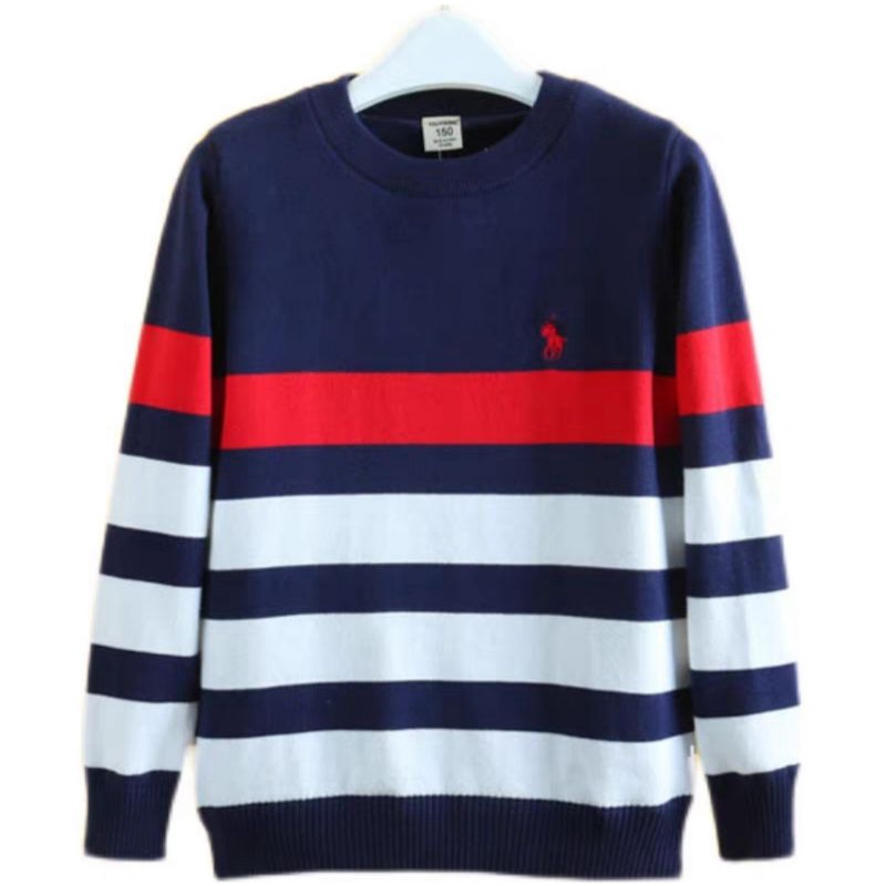 ÁO LEN KẺ UNISEX CHO BÉ 25-55KG