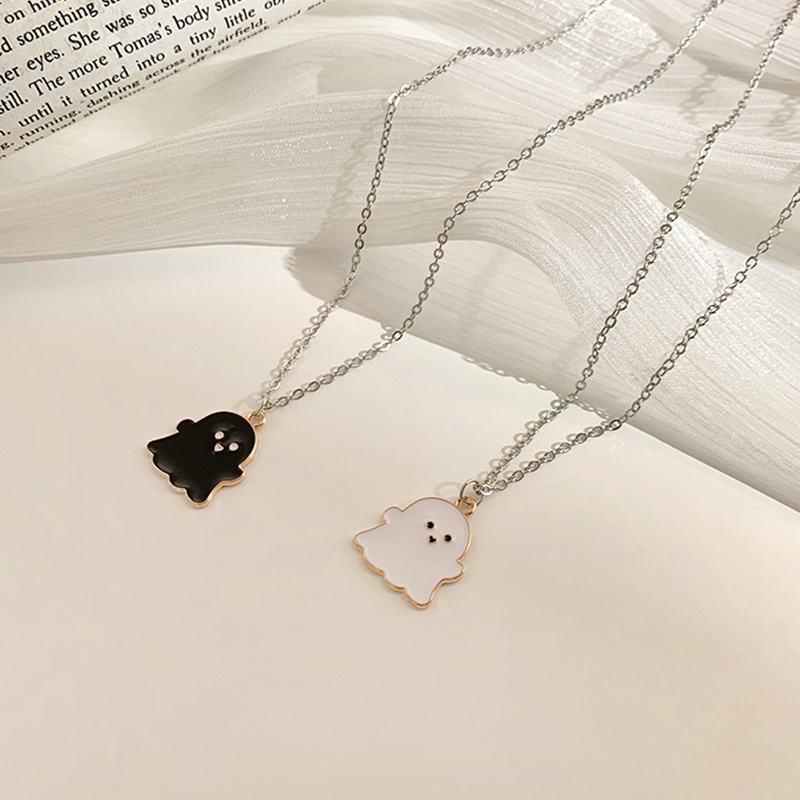 Vòng cổ Hình Ma Màu Trắng Cá Tính Thời Trang Dành Cho Nữ Dễ Thương