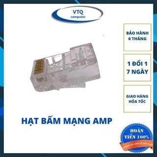 Hạt mạng RJ45, đầu bấm mạng thương hiệu AMP chính hãng (1 hộp 100 cái).shopphukienvtq