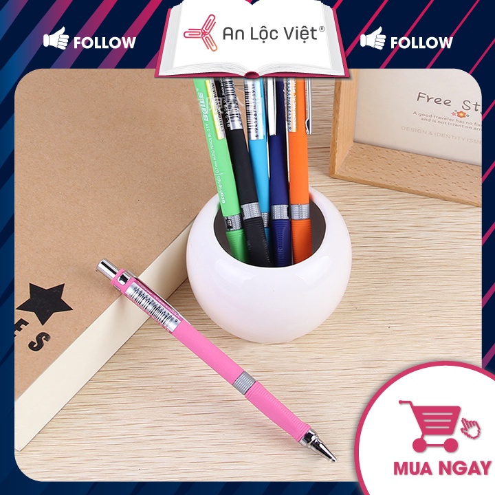 Set 2 Bút chì bấm cơ khí Baile BL-519B ngòi 2B, kích thước 0.5mm - 0.7mm