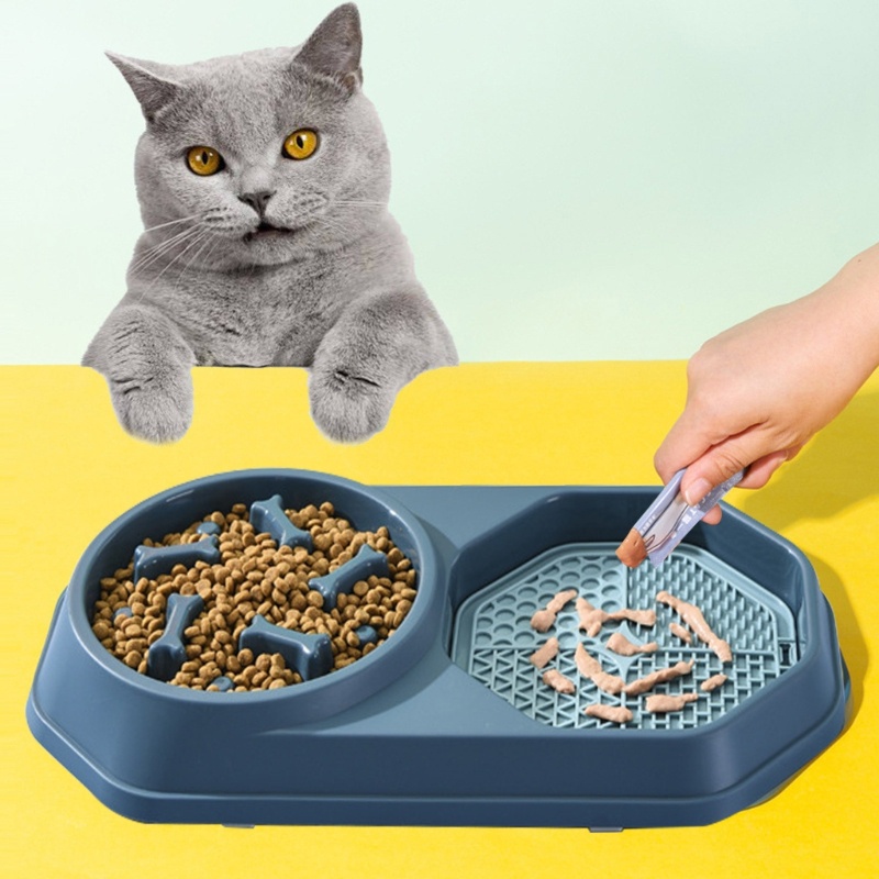 Bát Đựng Thức Ăn 2 Trong 1 Giúp Chống Kẹt Tay Dành Cho Chó