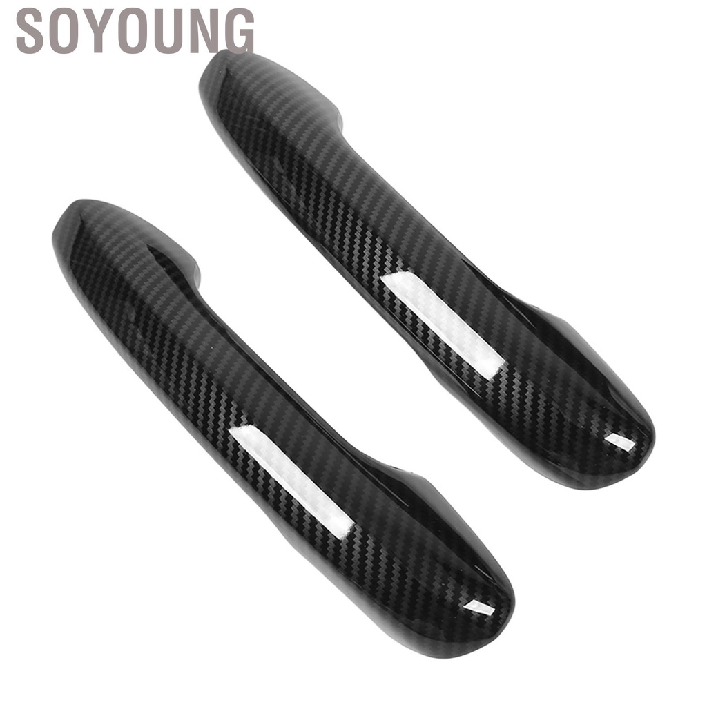 Soyoung Car Exterior Door Handle Cover Carbon Fiber Style Replacement for Mercedes‑Benz C‑class W206 2022 and Up