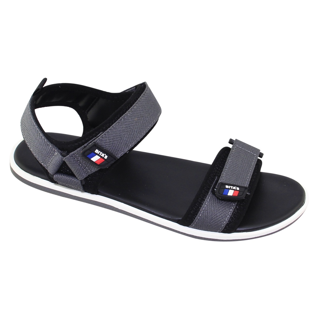 Sandal đế bằng nam Bita's SPS.146 (Đen + Navy + Xám)