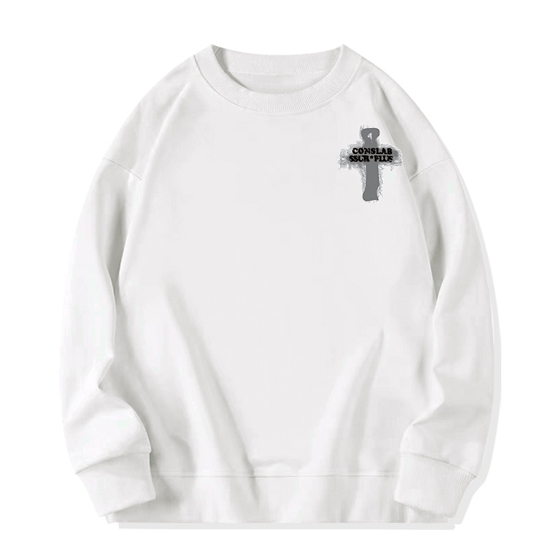FOCUS Áo nỉ dài tay retro thời trang nữ trắng áo khoác bigsize ulzzang unisex 100%cotton | BigBuy360 - bigbuy360.vn