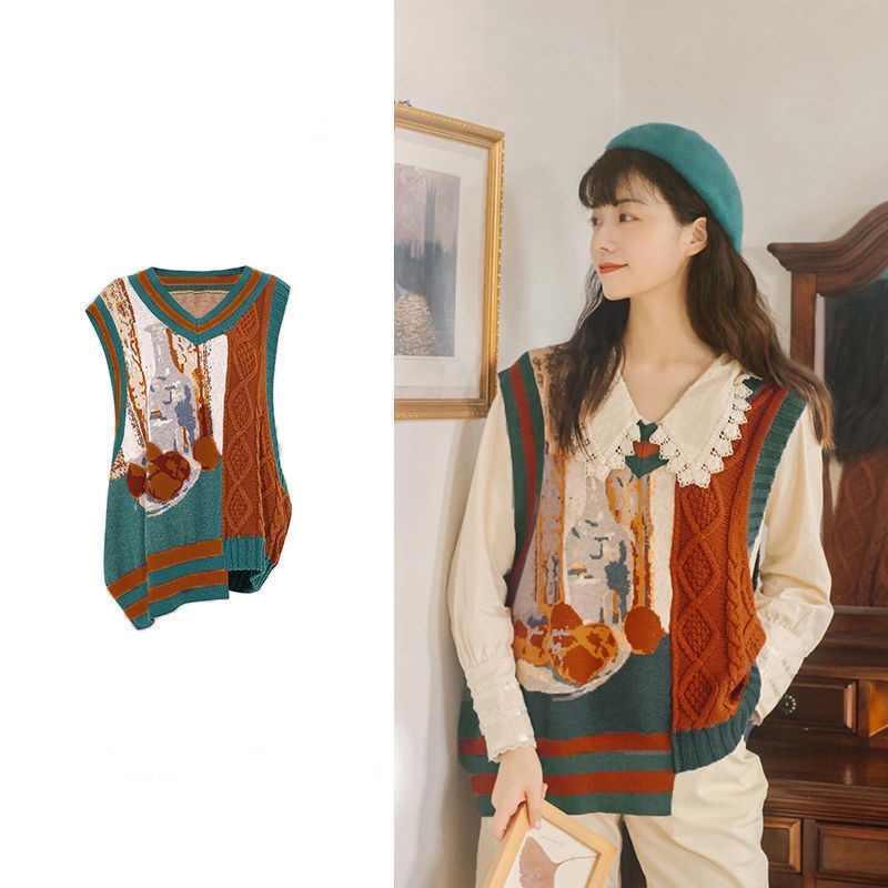 Set Áo Sơ Mi Dài Tay + Áo Khoác Không Tay + Áo Sơ Mi Cổ Búp Bê Màu Sắc Đa Dạng Phong Cách Phương Tây Cổ Điển 11.30