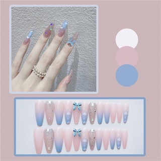 Móng giả Set 24 móng tay kèm chai keo dán