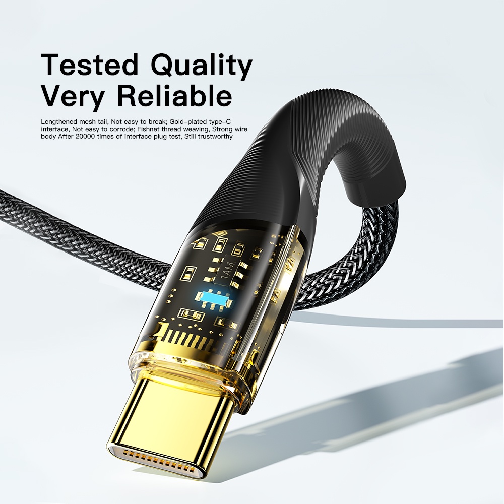 Essager Dây Cáp Sạc Nhanh usb Loại c 7A 100W Cho OPPO Realme