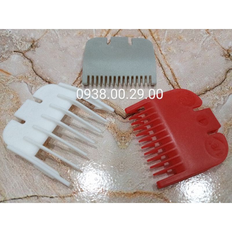 Cữ Tông Đơ Cắt Tóc Kemei Loại Tốt, Bộ 3 Cữ Nhựa 1.5mm, 3mm Và 4.5mm Cho Tông Đơ Fade.