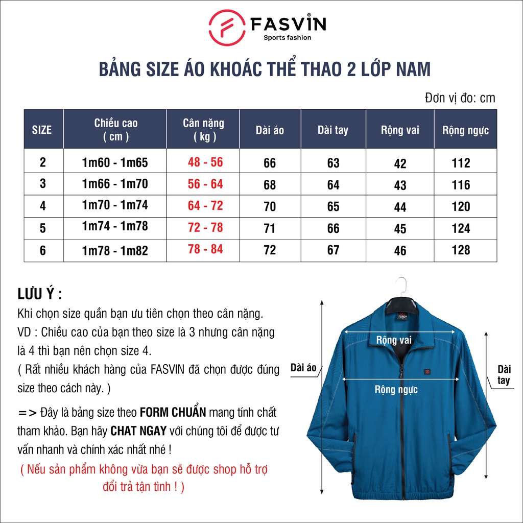 [Mã FATREND2810 giảm đến 30k tối đa 99k] Áo gió nam thể thao 2 lớp Fasvin chất liệu cao cấp mềm mại co giãn ABC22540.HN