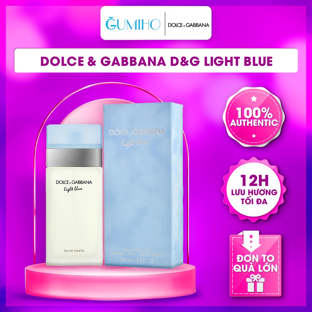 Mẫu thử nước hoa nữ Dolce & Gabbana D&G Light Blue EDT, Đập tan cơn sóng cho ngày hè mát lạnh - gumihoperfume