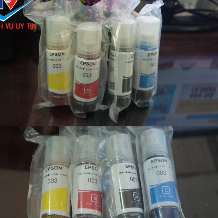 ☘️Bộ mực in màu 003 cho máy in Epson L1110/ L3110/ L3150/ L4150/ L1110 (Đen/xanh/đỏ/vàng) mực nhập k