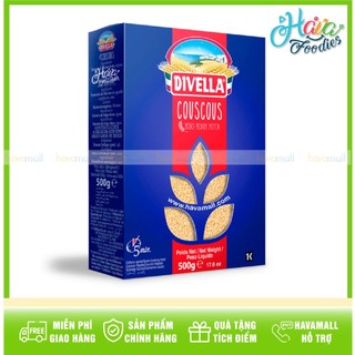 Tặng oregano - hạt couscous hộp giấy cao cấp divella 500g