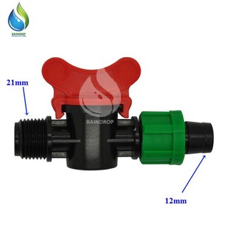 Van khóa ren ngoài 21 nối ống nhỏ giọt 16 ren vặn
