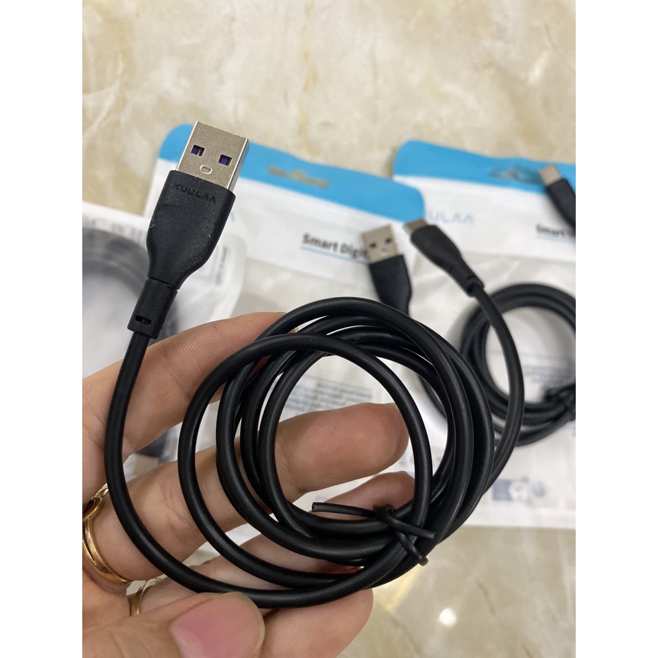 Cáp Sạc Và Truyền Dữ Liệu Kuulaa Usb Sang Type C Dài 1 Mét Cho Các Dòng Android Samsung,Huawei,Xiaomi,Realme...