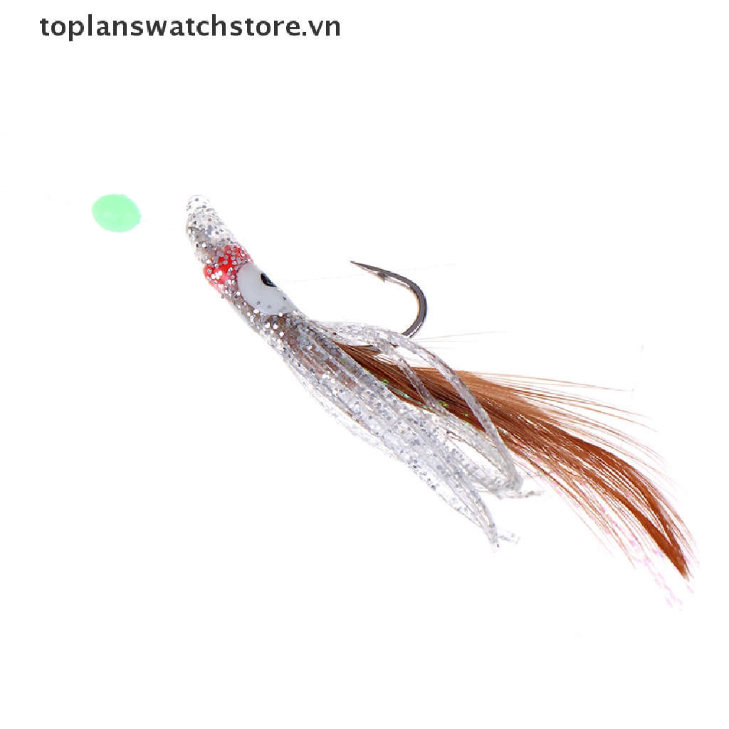 Mồi Câu Cá 5 Trong 1 Hình Bạch Tuộc Bằng Lông Vũ Phát Sáng Trong Đêm