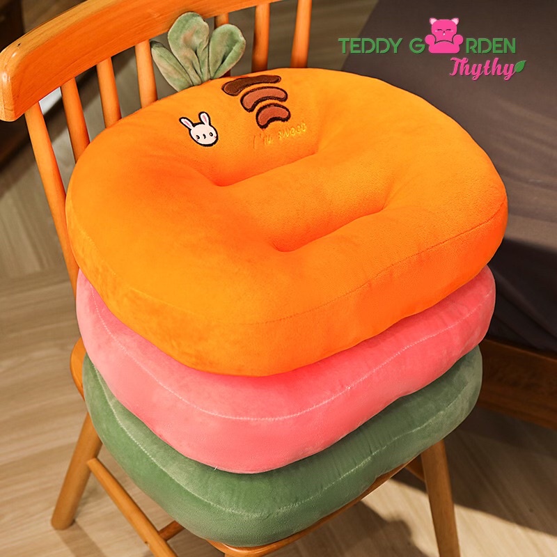 Nệm đệm lót ghế nâng chiều cao xe oto sofa Teddy Garden Thythy gối ôm ngủ siêu dày bông