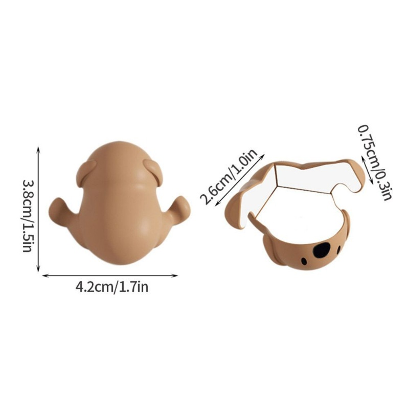 Miếng Silicon Bọc Góc Bàn / Tủ Lạnh / Đồ Nội Thất Bảo Vệ An Toàn Cho Bé Hình Chú Chó Hoạt Hình Mới