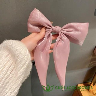 Cặp tóc nơ ánh nhũ cặp tóc nữ tính tiểu thư phong cách Hàn Quốc - Y086