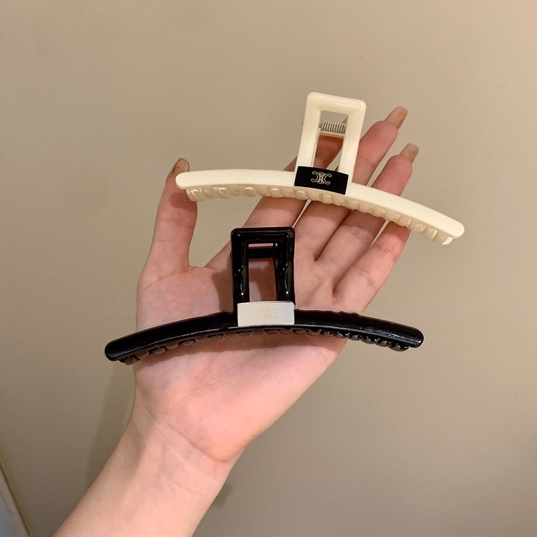 Kẹp Tóc Cỡ Lớn Màu Đen Đơn Giản Phong Cách Hàn Quốc 2022