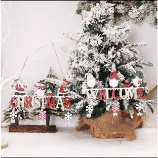 Bảng gỗ treo trang trí giáng sinh,noel - merry chrismas 2022