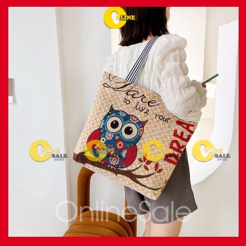 ☘️Size To☘️ Túi học thêm quai xách nữ thời trang cỡ lớn canvas đeo vai có khóa đi làm đi chơi đựng quần áo laptop NEW