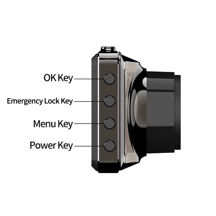 Camera Hành Trình Ống Kính Kép 3 Trong 1 GPS, Cảm Biến G-Sensor,24H Full HD 1296p Dvr Cho Xe Hơi