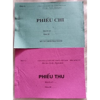 Phiếu thu - chi 1 liên A5 giấy bãi bằng đẹp.
