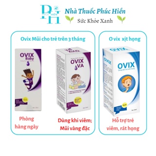 Ovix VA - Ovix baby- ovix họng - dung dịch vệ sinh mũi