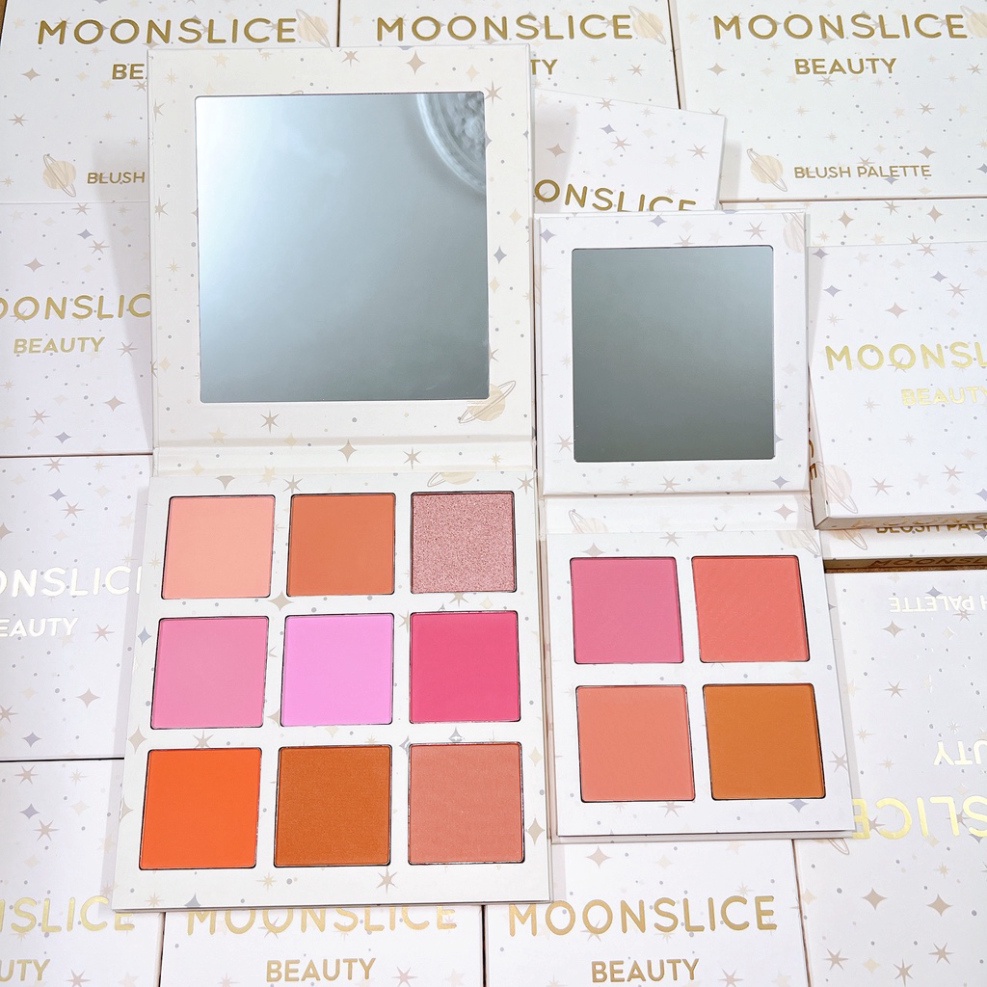 Bảng má hồng Moon Slice Beauty 4 ô & 9 ô chuẩn màu tone cam hồng siêu xinh dành cho makeup TRANCI