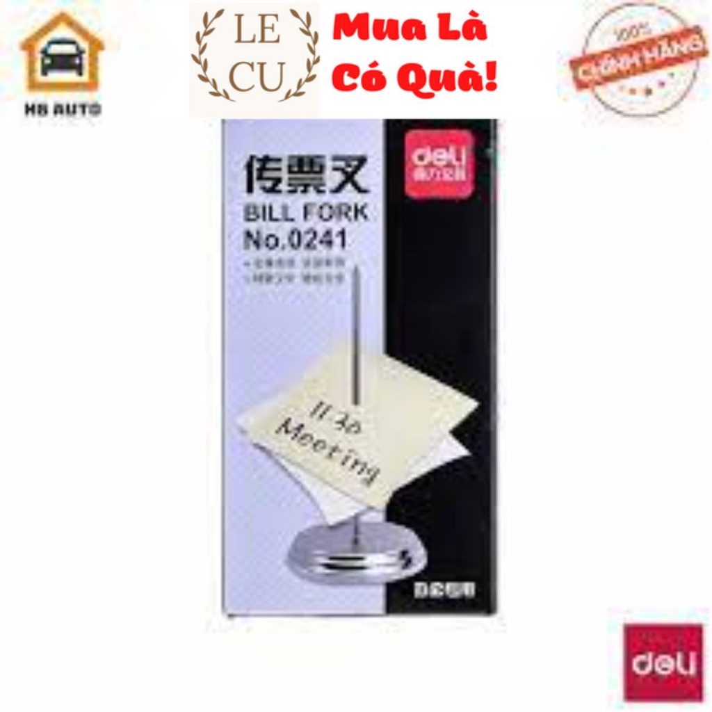 Cắm hóa đơn inox Deli 241