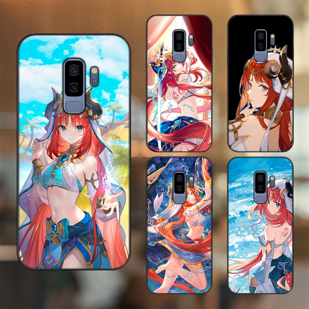 Ốp lưng Samsung S9 Plus viền đen in hình Nilou Genshin Impact