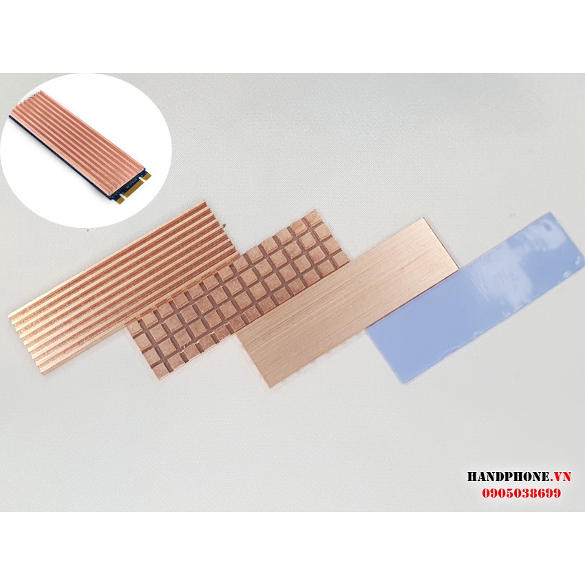 Tản Nhiệt Bằng Đồng Nguyên Chất cho Ổ Cứng SSD M.2 2280 Pci-E Nvme