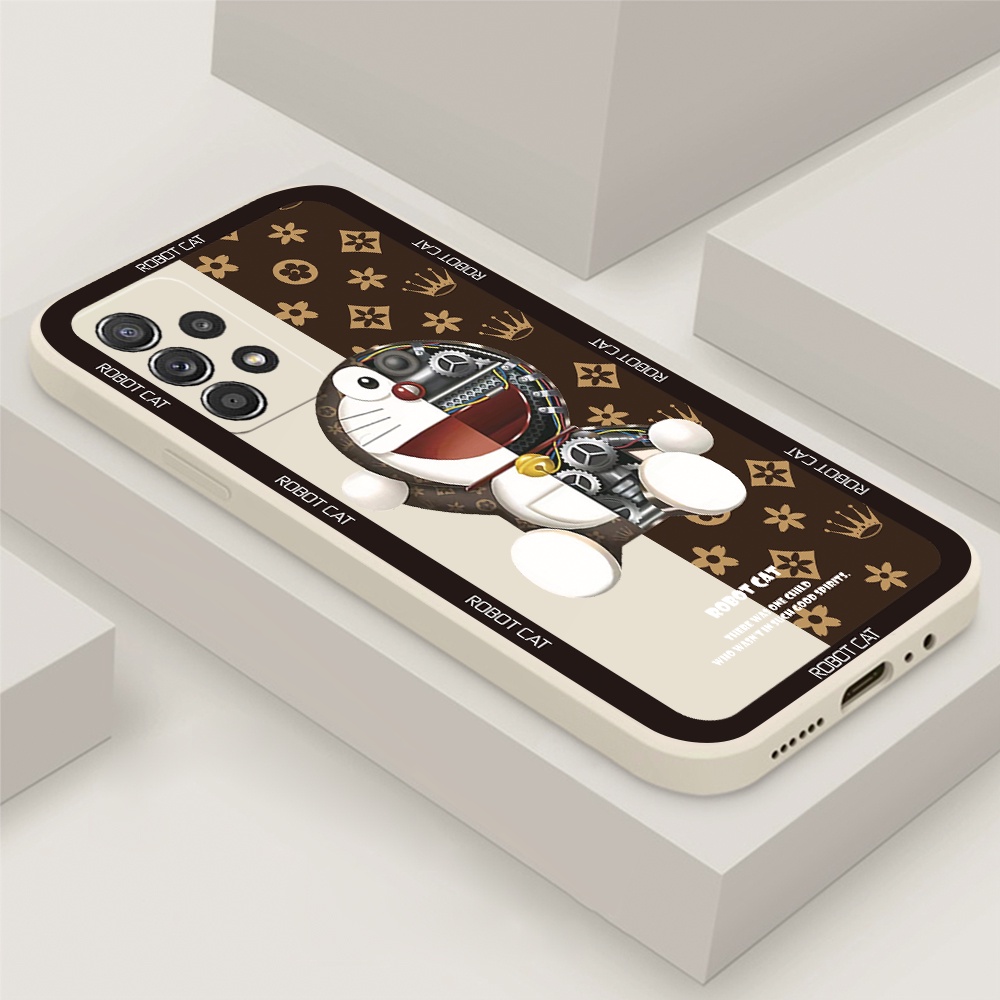Ốp Điện Thoại Silicon Mềm Hình Doraemon Hai Màu Cho iPhone 14 Pro Plus Max 13 12 11 mini Pro Max XS XR X 7 8 SE 6 6S mini Pro