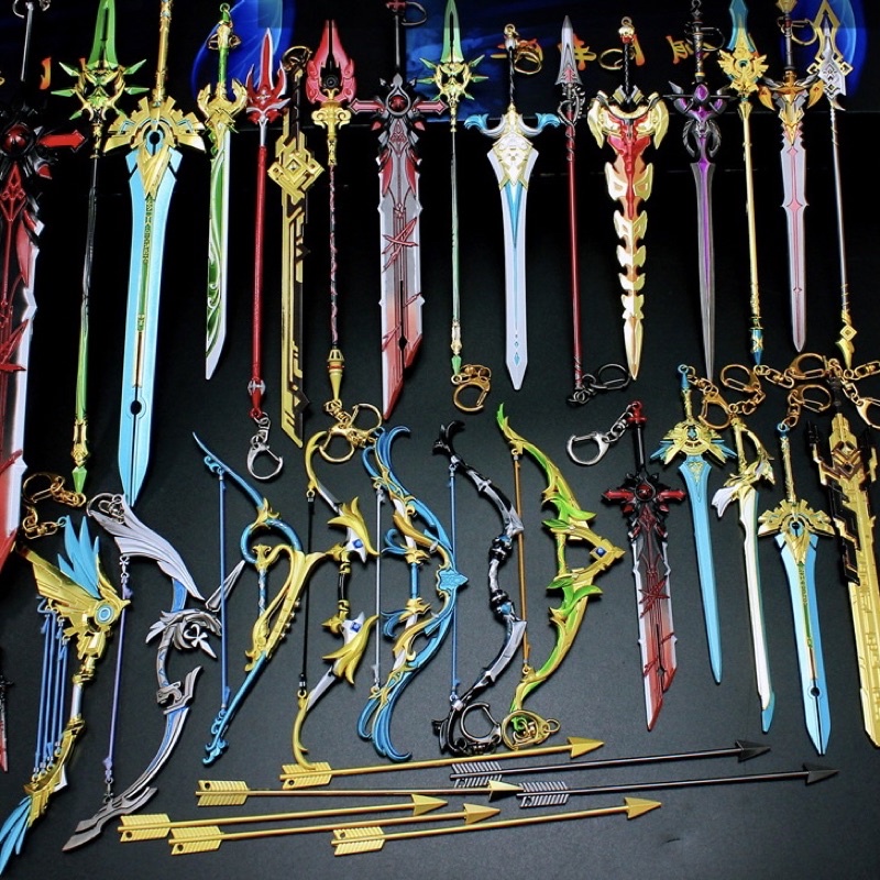 Mô hình Cung trong Genshin Impact Cao Cấp Dài 17cm bằng Kim Loại Mô hình trưng bày trang trí