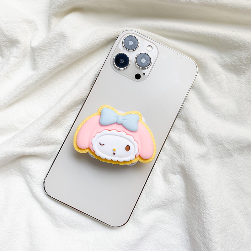 Gương Trang Điểm Để Bàn Di Động Hình Chú Chó Hoạt Hình Màu Hồng Có Thể Thu Gọn