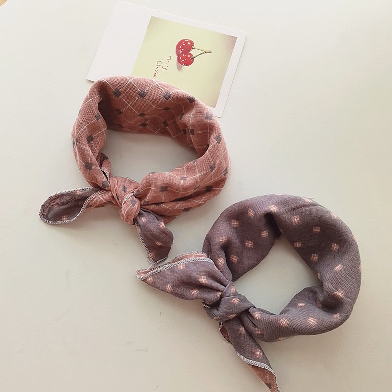 Khăn Choàng Cổ Hình Tam Giác / Vuông Chất Liệu Cotton Mỏng Thời Trang Cho Bé