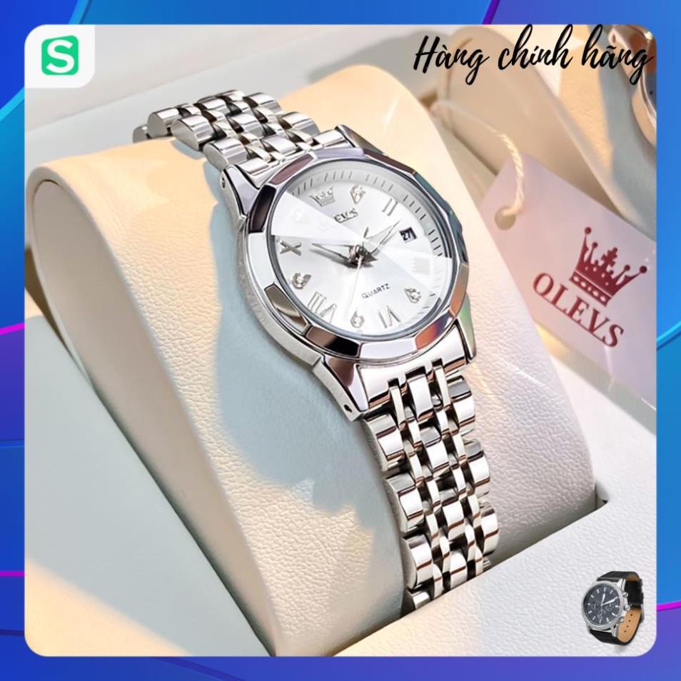 OLEVS 9931 Đồng hồ nữ chính hãng Dây đeo bằng thép không gỉ Lịch có chức năng phát sáng Chống thấm nước