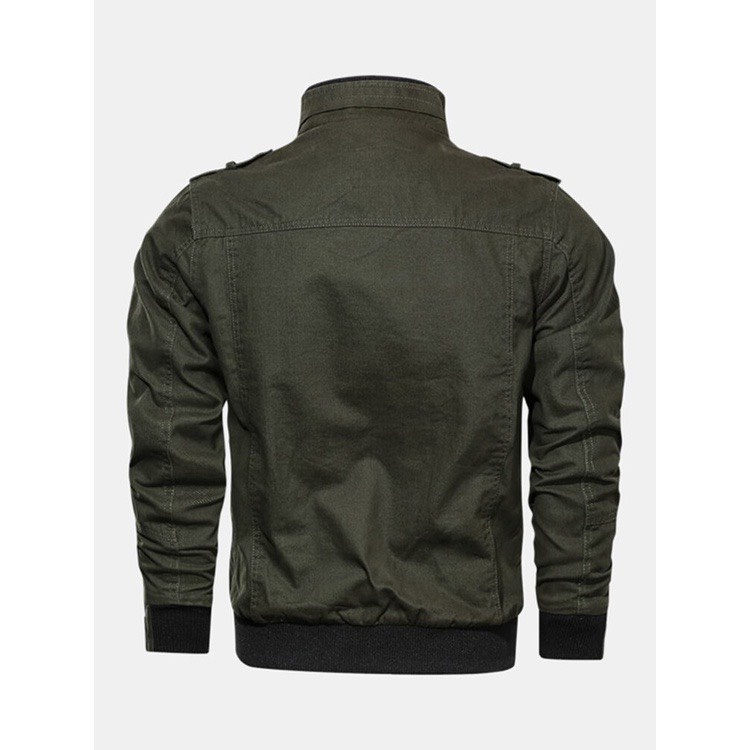 Áo khoác kaki nam lót dù có túi ngực độc đáo vải chất lượng form đẹp. M01