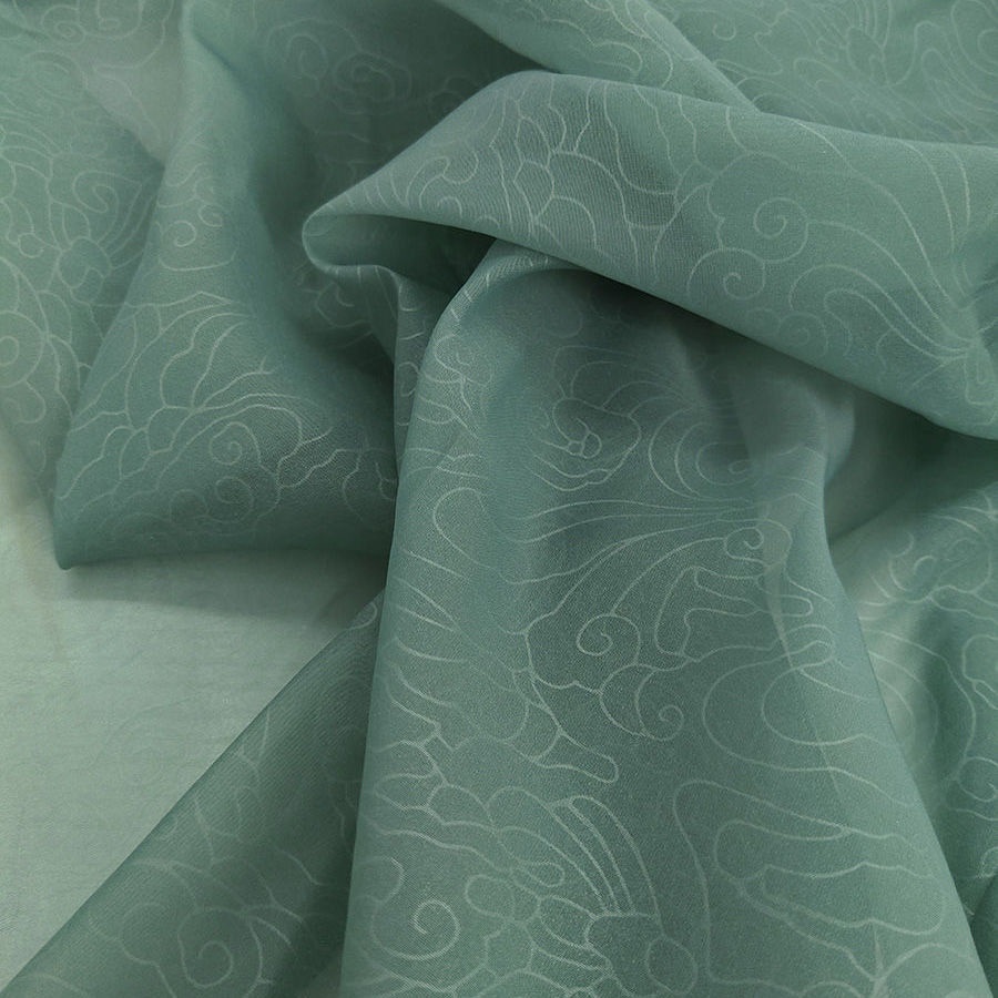 Vải Jacquard Họa Tiết Đám Mây Đen Cổ Điển May Áo Choàng / Váy Hán Phục Taoist Tay Áo Lớn F