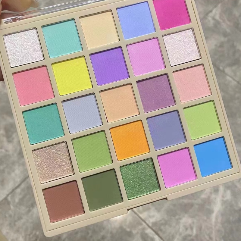 Bảng Phấn Mắt 25 Màu Macaron Ánh Ngọc Trai Lấp Lánh