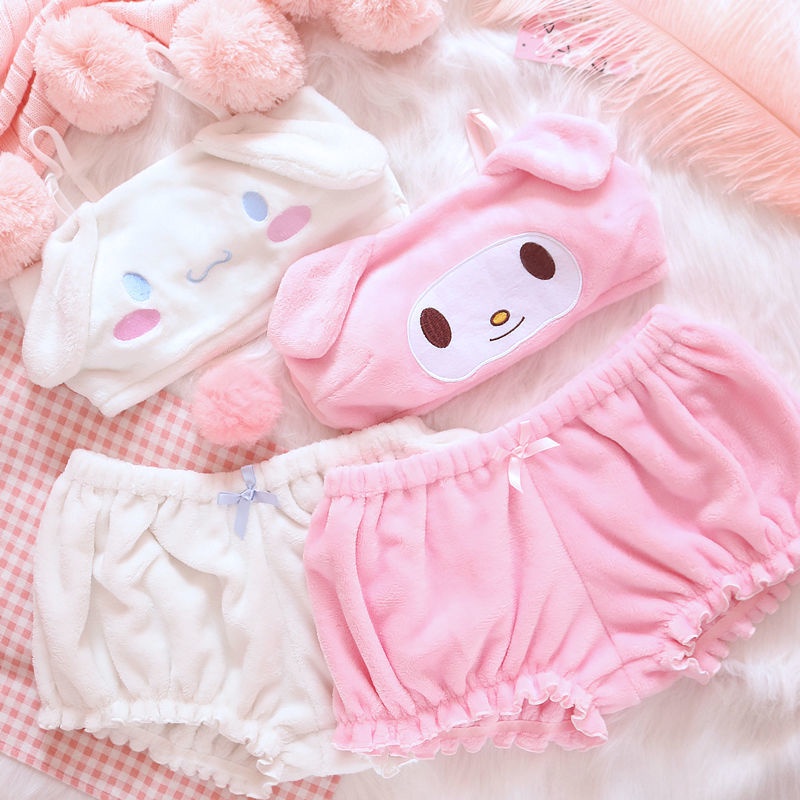 Cosplay thỏ hello kitty vải lông siêu dễ thương - bộ đồ ngủ xinh xắn gợi cảm sexy