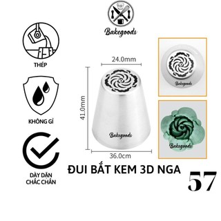Đui hoa 3D Nga, đuôi bắt hoa tulip, đui 3D Nga bắt hoa tulip trang trí bánh sinh nhật, bánh cupcake hình bó hoa