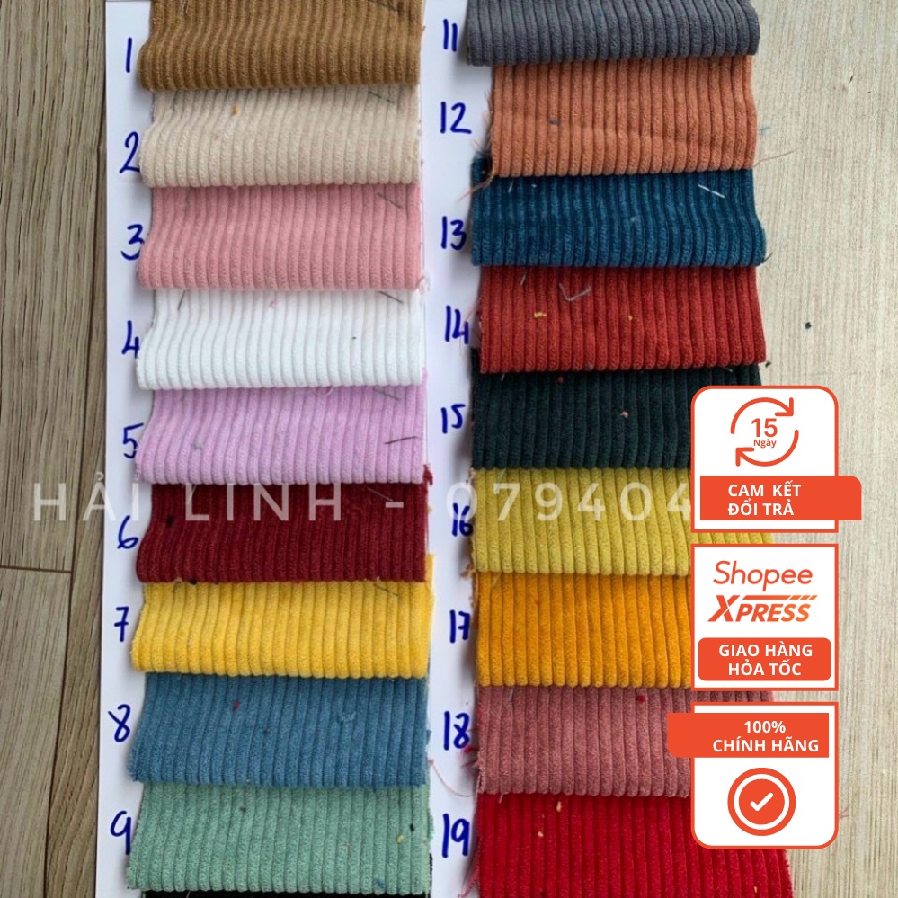 Vải Nhung Nỉ Tăm Đũa 2m