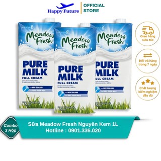 Sữa tươi nguyên kem meadow fresh 1l - nhập khẩu new zealand