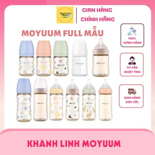 [Full mẫu] Bình sữa Moyuum 170ml/270ml chính hãng_trơn/Mây/Lạc đà/Thủy tinh/Hoa cúc